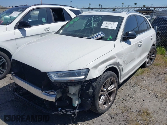 2015 Audi Q3 2.0T Premium Plus with VIN WA1EFCFS9FR002651, listed as a IAAI auction lot 41755613 with 111,281 mi miles. Bid and sale history available at carsss.com. Image 2.