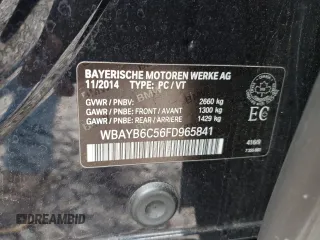 2015 BMW 7 Series 750i xDrive with VIN WBAYB6C56FD965841, listed as a Copart auction lot 48748145 with 102,305 mi miles and Salvage Title. Bid and sale history available at carsss.com. Image 15.