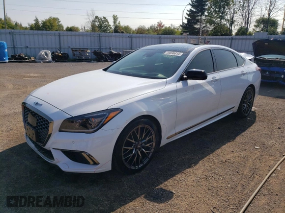 2020 Genesis G80 3.3T Sport with VIN KMTFN4JB8LU321981, listed as a Copart auction lot 70036414 with 35,005 mi miles and Salvage Title. Bid and sale history available at carsss.com. Image 1.