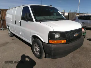 2020 Chevrolet Express Cargo Van with VIN 1GCWGBFP6L1146097, listed as a IAAI auction lot 41711459 with 68,793 mi miles. Bid and sale history available at carsss.com. Image 1.