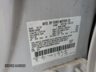 2022 Ford Mustang Mach-E Select z VIN 3FMTK1SS2NMA18639, wystawiony jako Copart lot #83831634 z przebiegiem 8 454 mil mil oraz Szkoda całkowita • Salvage title. Historia ofert i sprzedaży dostępna na DreamBid. Obrazek 14.