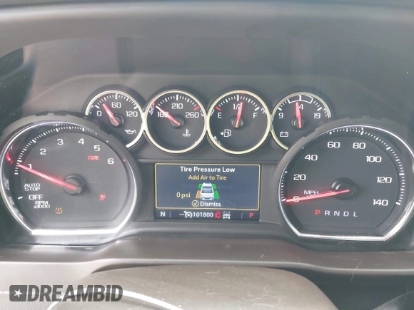 2022 Chevrolet Silverado 1500 LTZ with VIN 1GCUYGET2NZ218966, listed as a IAAI auction lot 41903104 with 101,800 mi miles and . Bid and sale history available at DreamBid. Image 7.
