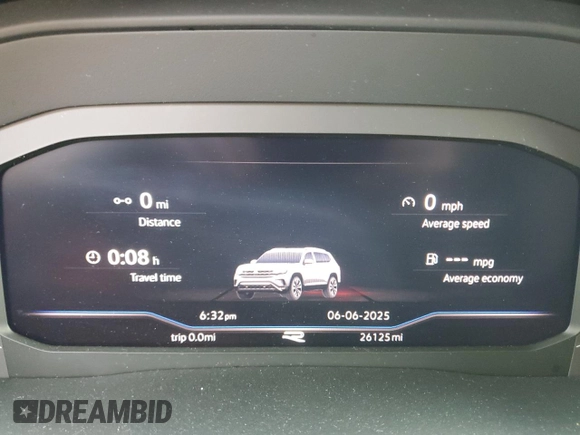 2022 Volkswagen Atlas SEL Premium R-Line with VIN 1V2FR2CA8NC528907, listed as a Copart auction lot 60201125 with 26,125 mi miles and Salvage title. Bid and sale history available at DreamBid. Image 9.