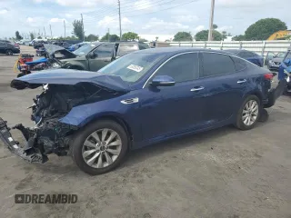 2018 Kia Optima EX with VIN 5XXGU4L37JG221210, listed as a Copart auction lot 63085345 with 59,191 mi miles and Salvage title. Bid and sale history available at DreamBid. Image 1.