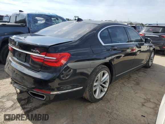 2017 BMW 7 Series 750i with VIN WBA7F0C54HGM21367, listed as a Copart auction lot 40801593 with 74,477 mi miles. Bid and sale history available at carsss.com. Image 3.