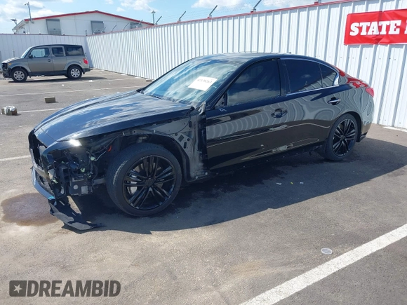 2014 Infiniti Q50 Hybrid Premium with VIN JN1AV7AP8EM691436, listed as a IAAI auction lot 42138263 with 93,253 mi miles and . Bid and sale history available at DreamBid. Image 18.