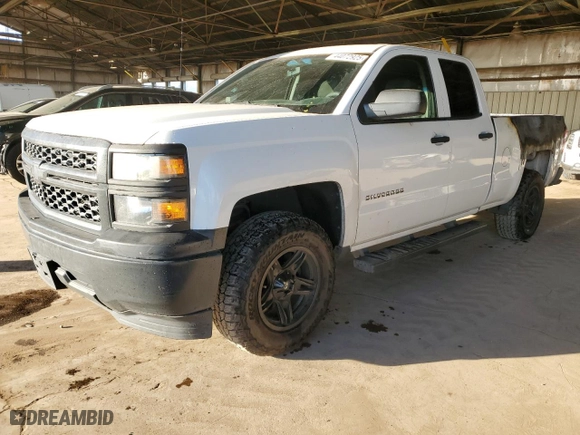 2015 Chevrolet Silverado 1500 LS with VIN 1GCRCPEHXFZ374674, listed as a Copart auction lot 44072925 with 129,829 mi miles and Salvage Title. Bid and sale history available at carsss.com. Image 1.