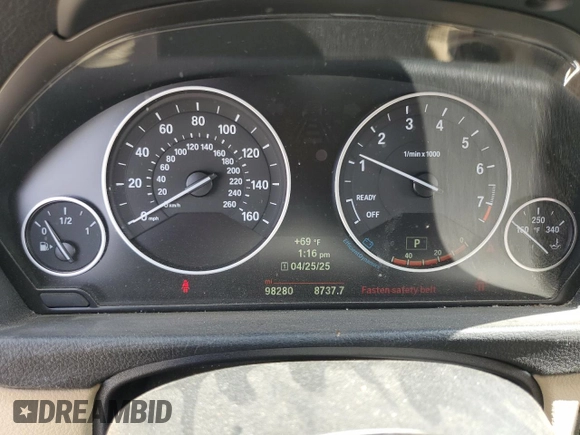2014 BMW 3 Series 328i with VIN WBA3C1C5XEK111181, listed as a Copart auction lot 54381165 with 98,280 mi miles and Salvage title. Bid and sale history available at DreamBid. Image 9.