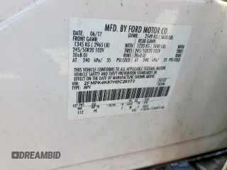 2017 Ford Edge Titanium z VIN 2FMPK4K87HBC26173, wystawiony jako Copart lot #58070565 z przebiegiem 63 989 mil mil oraz Szkoda całkowita • Salvage title. Historia ofert i sprzedaży dostępna na DreamBid. Obrazek 13.