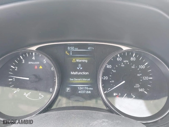 2016 Nissan Rogue SV with VIN 5N1AT2MV3GC818436, listed as a IAAI auction lot 41858099 with 124,176 mi miles. Bid and sale history available at carsss.com. Image 7.