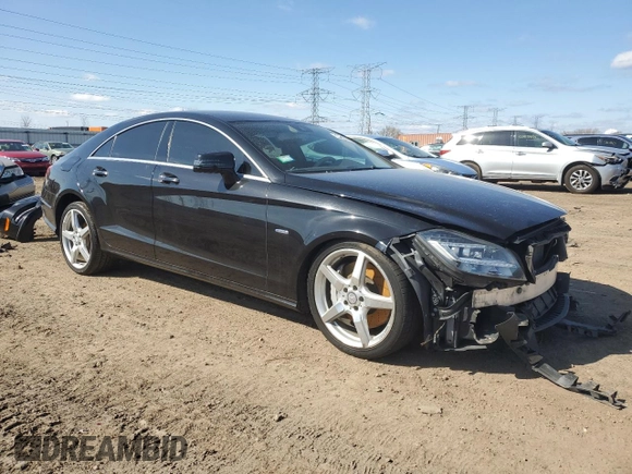 2012 Mercedes-Benz CLS 550 with VIN WDDLJ9BB0CA052925, listed as a Copart auction lot 51093785 with 118,854 mi miles and Salvage Title. Bid and sale history available at DreamBid. Image 4.