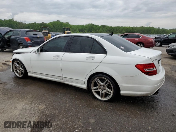 2013 Mercedes-Benz C 250 Sport with VIN WDDGF4HB2DR278397, listed as a Copart auction lot 52395335 with 116,110 mi miles and Salvage Title. Bid and sale history available at DreamBid. Image 2.