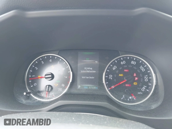 2022 Toyota RAV4 XLE with VIN 2T3W1RFV0NC178350, listed as a IAAI auction lot 42074636 with 57,338 mi miles and . Bid and sale history available at DreamBid. Image 7.
