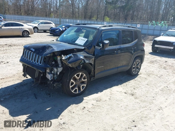 2016 Jeep Renegade Latitude with VIN ZACCJABT1GPD41970, listed as a IAAI auction lot 41795204 with 124,997 mi miles and . Bid and sale history available at carsss.com. Image 2.
