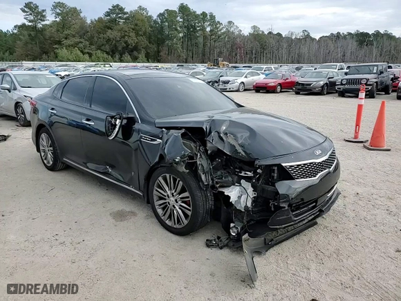 2017 Kia Optima SX Limited with VIN 5XXGV4L29HG151613, listed as a Copart auction lot 83030574 with 104,439 mi miles and Salvage Title. Bid and sale history available at carsss.com. Image 10.