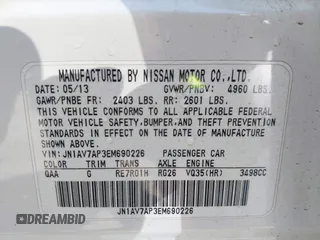 2014 Infiniti Q50 Hybrid Premium z VIN JN1AV7AP3EM690226, wystawiony jako IAAI lot #42259111 z przebiegiem 140 424 mil mil oraz . Historia ofert i sprzedaży dostępna na DreamBid. Obrazek 9.