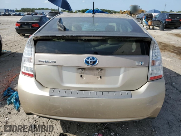 2010 Toyota Prius II with VIN JTDKN3DUXA1033639, listed as a Copart auction lot 54503395 with 0 mi miles and Clean Title. Bid and sale history available at carsss.com. Image 6.