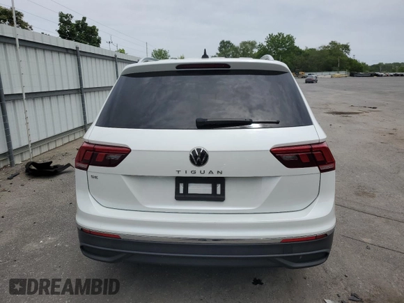 2023 Volkswagen Tiguan SE with VIN 3VVNB7AX9PM029204, listed as a Copart auction lot 58340285 with 13,693 mi miles and Salvage title. Bid and sale history available at DreamBid. Image 6.