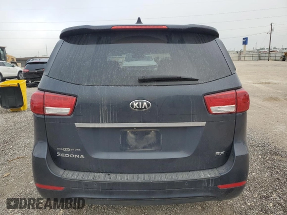 2015 Kia Sedona SX with VIN KNDMC5C17F6036123, listed as a Copart auction lot 58172094 with 128,585 mi miles and Clean Title. Bid and sale history available at carsss.com. Image 6.