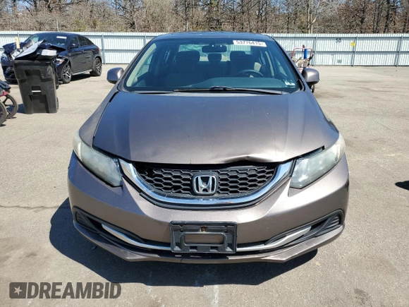 2013 Honda Civic EX with VIN 2HGFB2F8XDH506211, listed as a Copart auction lot 53776415 with 70,290 mi miles and Salvage Title. Bid and sale history available at DreamBid. Image 5.