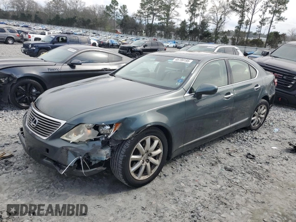 2008 Lexus LS 460 with VIN JTHBL46F485064011, listed as a Copart auction lot 48799195 with 198,182 mi miles and Salvage Title. Bid and sale history available at carsss.com. Image 1.