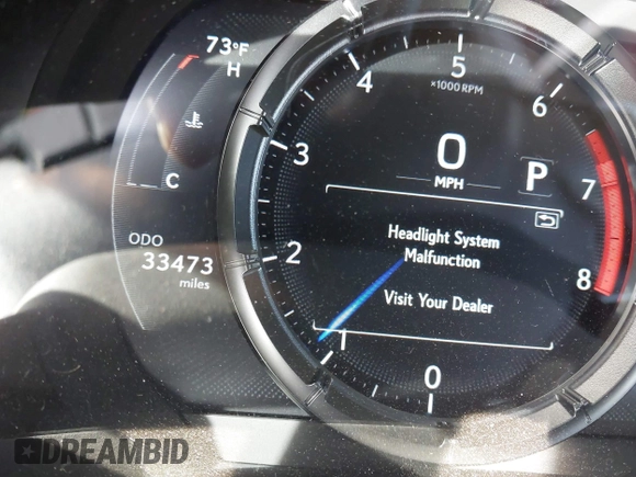 2023 Lexus IS with VIN JTHGZ1B24P5062618, listed as a IAAI auction lot 41273174 with 33,473 mi miles. Bid and sale history available at carsss.com. Image 7.