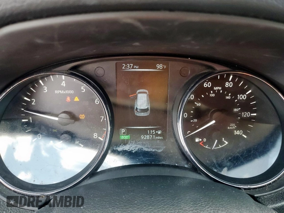 2017 Nissan Rogue SL with VIN 5N1AT2MT0HC782589, listed as a Copart auction lot 62337775 with 92,871 mi miles and Salvage title. Bid and sale history available at DreamBid. Image 9.