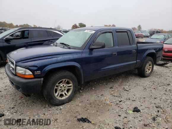 2004 Dodge Dakota Sport with VIN 1D7HL38N54S701533, listed as a Copart auction lot 74415864 with 202,678 mi miles and Clean Title. Bid and sale history available at carsss.com. Image 1.