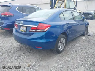2015 Honda Civic Sedan LX with VIN 19XFB2F5XFE220989, listed as a IAAI auction lot 41739110 with 116,406 mi miles. Bid and sale history available at carsss.com. Image 4.