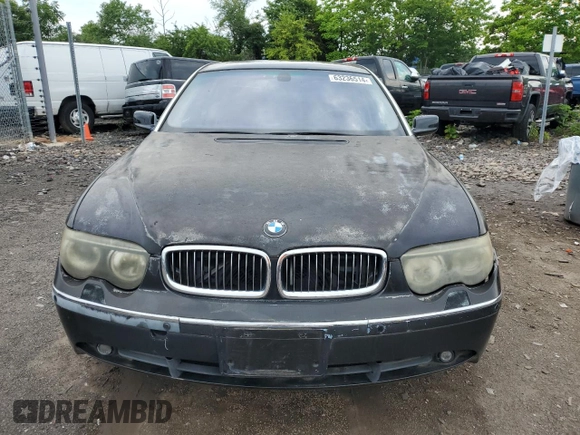 2002 BMW 7 Series 745Li with VIN WBAGN63432DR02989, listed as a Copart auction lot 63236514 with Not Provided miles and Clean Title. Bid and sale history available at carsss.com. Image 5.
