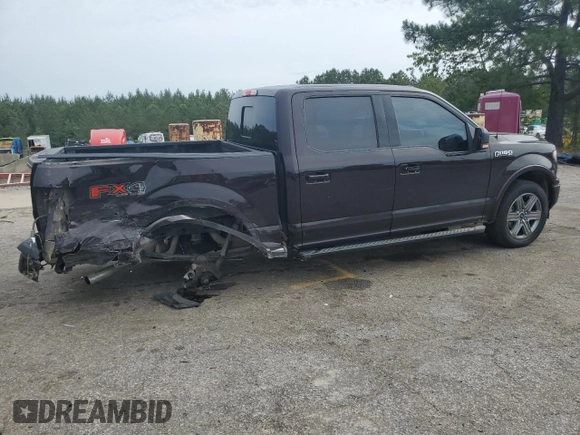 2019 Ford F-150 XL with VIN 1FTEW1E40KFC77222, listed as a Copart auction lot 57392505 with 87,430 mi miles and Salvage title. Bid and sale history available at DreamBid. Image 3.