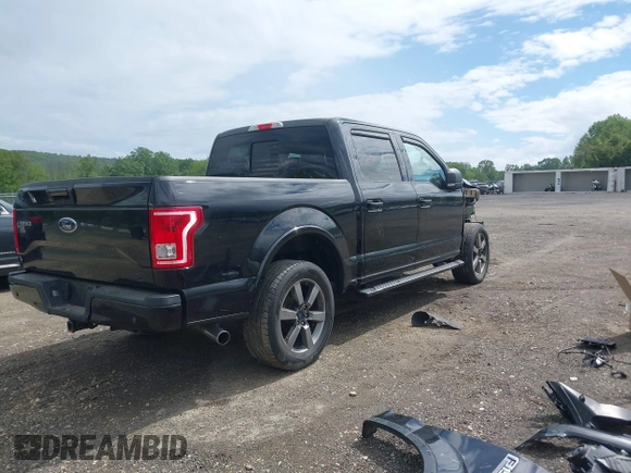 2017 Ford F-150 XL with VIN 1FTEW1EF3HFC74969, listed as a IAAI auction lot 42342096 with 105,624 mi miles and . Bid and sale history available at DreamBid. Image 4.