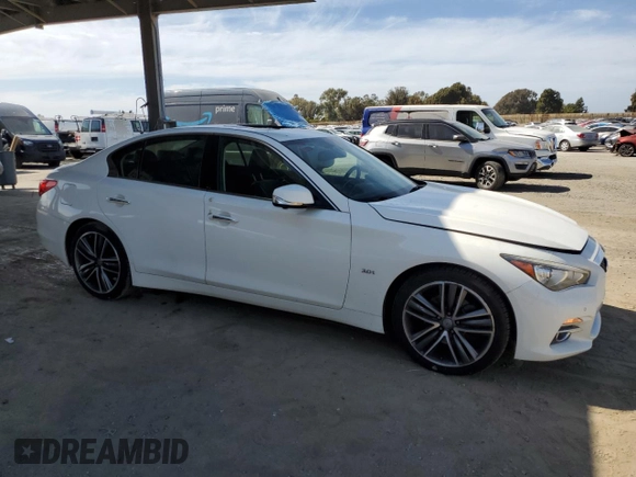 2017 Infiniti Q50 3.0t Premium with VIN JN1EV7AP1HM737016, listed as a Copart auction lot 52825655 with 98,776 mi miles and Salvage Title. Bid and sale history available at carsss.com. Image 4.