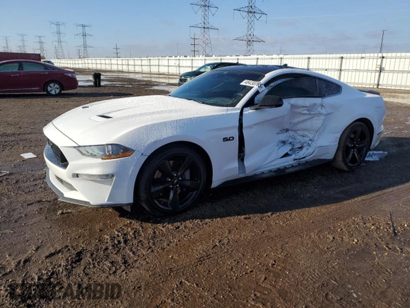 2022 Ford Mustang GT with VIN 1FA6P8CF0N5149979, listed as a Copart auction lot 48430095 with 33,523 mi miles and Salvage title. Bid and sale history available at DreamBid. Image 1.