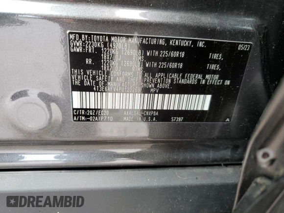 2023 Toyota RAV4 Hybrid XSE z VIN 4T3E6RFV4PU120269, wystawiony jako Copart lot #55467935 z przebiegiem 16 019 mil mil oraz Szkoda całkowita • Salvage title. Historia ofert i sprzedaży dostępna na DreamBid. Obrazek 14.