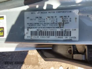 2013 Mazda Mazda3 i Sport with VIN JM1BL1U82D1709356, listed as a IAAI auction lot 42065418 with 122,622 mi miles. Bid and sale history available at carsss.com. Image 9.