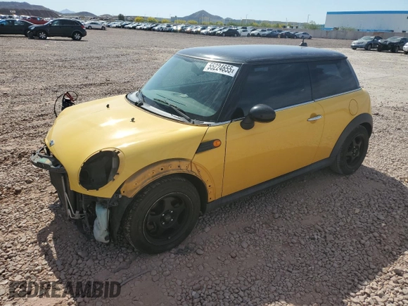 2009 MINI Hardtop with VIN WMWMF33579TW76737, listed as a Copart auction lot 55224655 with 116,106 mi miles and Salvage Title. Bid and sale history available at DreamBid. Image 1.