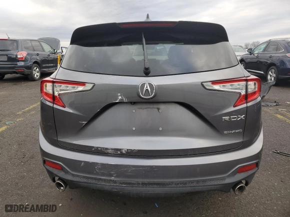 2020 Acura RDX w/Technology Pkg with VIN 5J8TC2H54LL009997, listed as a Copart auction lot 43806625 with 0 mi miles and Salvage Title. Bid and sale history available at carsss.com. Image 6.