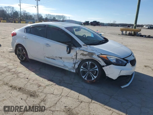2015 Kia Forte EX with VIN KNAFZ4A80F5309049, listed as a Copart auction lot 87038044 with 34,067 mi miles and Salvage Title. Bid and sale history available at carsss.com. Image 4.