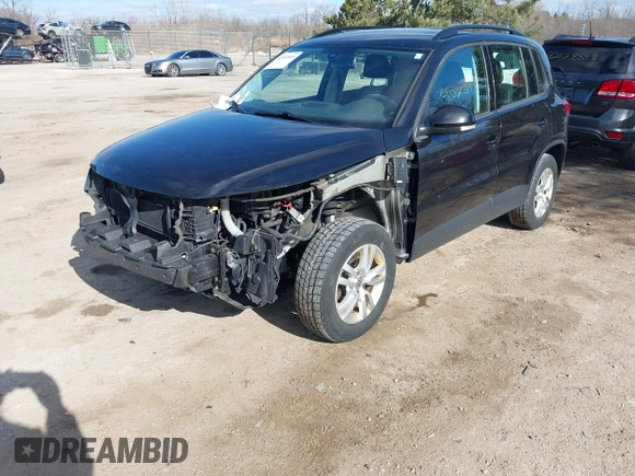 2017 Volkswagen Tiguan S with VIN WVGAV7AX6HK016922, listed as a IAAI auction lot 42032319 with 104,358 mi miles and . Bid and sale history available at DreamBid. Image 2.