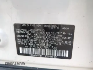 2010 Subaru Forester X Limited with VIN JF2SH6DC1AH801548, listed as a Copart auction lot 53394945 with 135,877 mi miles and Clean Title. Bid and sale history available at DreamBid. Image 13.