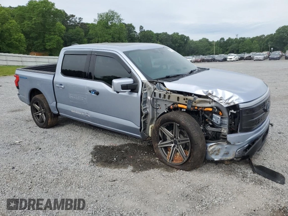 2022 Ford F-150 Lightning Pro with VIN 1FT6W1EV4NWG01810, listed as a Copart auction lot 55172465 with 46,112 mi miles and Salvage title. Bid and sale history available at DreamBid. Image 4.