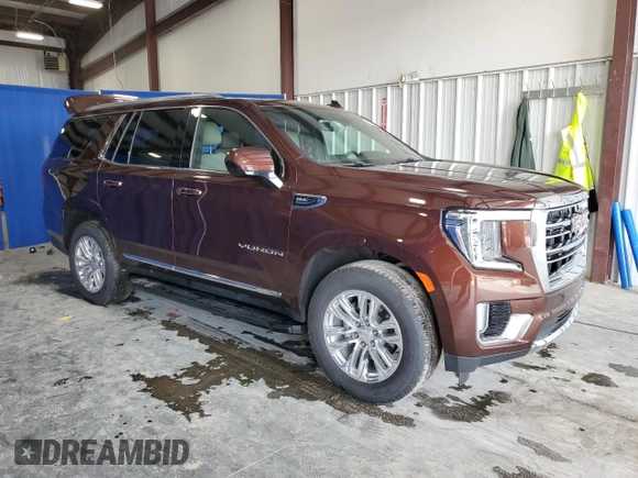 2023 GMC Yukon SLT with VIN 1GKS2BKD5PR227807, listed as a Copart auction lot 51269725 with 22,558 mi miles and Clean Title. Bid and sale history available at carsss.com. Image 4.