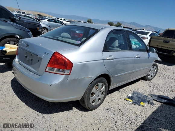 2009 Kia Spectra EX with VIN KNAFE222595663938, listed as a Copart auction lot 69422764 with 251,066 mi miles and Salvage Title. Bid and sale history available at carsss.com. Image 3.