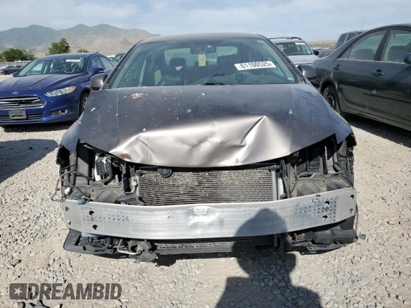 2013 Honda Civic LX with VIN 2HGFB2F57DH582216, listed as a Copart auction lot 61100525 with 165,292 mi miles and Salvage title. Bid and sale history available at DreamBid. Image 5.