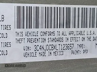 2020 Jeep Compass Limited with VIN 3C4NJDCBXLT123657, listed as a IAAI auction lot 42004527 with 99,669 mi miles and . Bid and sale history available at DreamBid. Image 9.