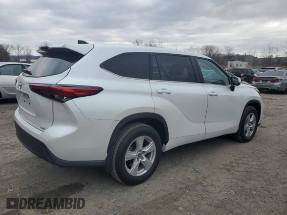 2022 Toyota Highlander L with VIN 5TDCZRBHXNS210846, listed as a Copart auction lot 87204684 with 19,239 mi miles and Salvage title. Bid and sale history available at DreamBid. Image 3.
