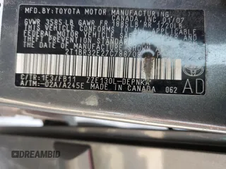 2007 Toyota Corolla CE with VIN 2T1BR32E27C788708, listed as a Copart auction lot 49352645 with 193,540 mi miles and Salvage Title. Bid and sale history available at DreamBid. Image 13.