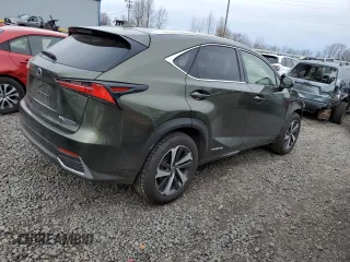 2021 Lexus NX 300h with VIN JTJGJRDZ9M2155016, listed as a Copart auction lot 49876235 with 43,870 mi miles and Salvage title. Bid and sale history available at DreamBid. Image 3.