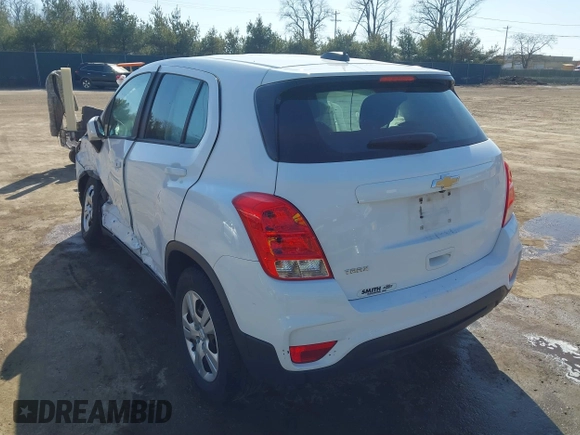 2017 Chevrolet Trax LS with VIN 3GNCJKSB5HL159624, listed as a IAAI auction lot 41788108 with 150,010 mi miles. Bid and sale history available at carsss.com. Image 3.